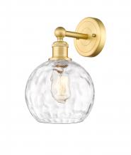  616-1W-SG-G1215-8 - Athens Water Glass - 1 Light - 8 inch - Satin Gold - Sconce