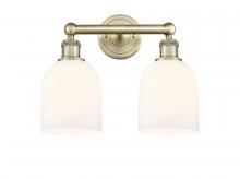  616-2W-AB-G558-6GWH - Bella - 2 Light - 15 inch - Antique Brass - Bath Vanity Light