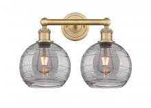  616-2W-BB-G1213-8SM - Athens Deco Swirl - 2 Light - 17 inch - Brushed Brass - Bath Vanity Light