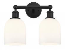  616-2W-BK-G558-6GWH - Bella - 2 Light - 15 inch - Matte Black - Bath Vanity Light