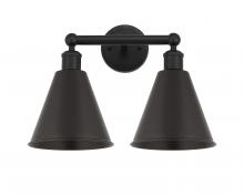  616-2W-BK-MBC-8-BK - Berkshire - 2 Light - 17 inch - Matte Black - Bath Vanity Light