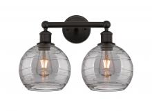  616-2W-OB-G1213-8SM - Athens Deco Swirl - 2 Light - 17 inch - Oil Rubbed Bronze - Bath Vanity Light