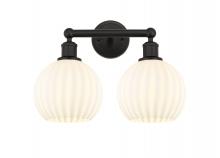  616-2W-OB-G1217-8WV - White Venetian - 2 Light - 17 inch - Oil Rubbed Bronze - Bath Vanity Light