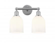  616-2W-PC-G558-6GWH - Bella - 2 Light - 15 inch - Polished Chrome - Bath Vanity Light