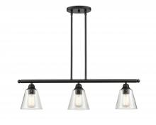  616-3I-BK-G454 - Caton - 3 Light - 34 inch - Matte Black - Cord hung - Island Light