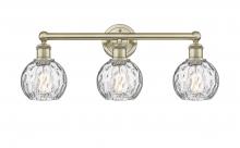  616-3W-AB-G1215-6 - Athens Water Glass - 3 Light - 24 inch - Antique Brass - Bath Vanity Light