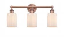  616-3W-AC-G341 - Hadley - 3 Light - 23 inch - Antique Copper - Bath Vanity Light