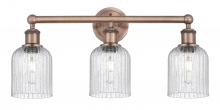  616-3W-AC-G559-5SDY - Bridal Veil - 3 Light - 23 inch - Antique Copper - Bath Vanity Light