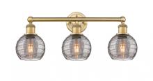  616-3W-BB-G1213-6SM - Athens Deco Swirl - 3 Light - 24 inch - Brushed Brass - Bath Vanity Light