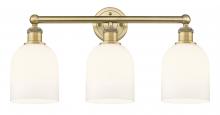  616-3W-BB-G558-6GWH - Bella - 3 Light - 24 inch - Brushed Brass - Bath Vanity Light