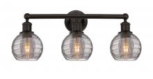  616-3W-OB-G1213-6SM - Athens Deco Swirl - 3 Light - 24 inch - Oil Rubbed Bronze - Bath Vanity Light