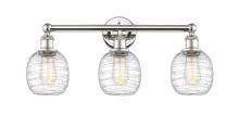  616-3W-PN-G1013 - Belfast - 3 Light - 24 inch - Polished Nickel - Bath Vanity Light