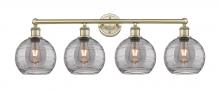  616-4W-AB-G1213-8SM - Athens Deco Swirl - 4 Light - 35 inch - Antique Brass - Bath Vanity Light