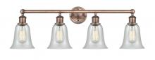  616-4W-AC-G2812 - Hanover - 4 Light - 33 inch - Antique Copper - Bath Vanity Light