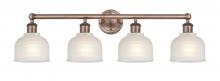  616-4W-AC-G411 - Dayton - 4 Light - 33 inch - Antique Copper - Bath Vanity Light