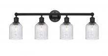  616-4W-BK-G559-5SDY - Bridal Veil - 4 Light - 32 inch - Matte Black - Bath Vanity Light