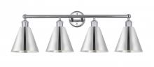  616-4W-PC-MBC-8-PC - Berkshire - 4 Light - 35 inch - Polished Chrome - Bath Vanity Light