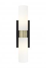  617-2W-BAB-G617-8SWH - Boreas - 2 Light - 18 inch - Black Antique Brass - Bath Vanity Light