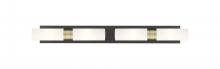  617S-4W-BAB-G617-8WH - Boreas - 4 Light - 39 inch - Black Antique Brass - Bath Vanity Light