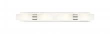  617S-4W-PN-G617-8SWH - Boreas - 4 Light - 39 inch - Polished Nickel - Bath Vanity Light