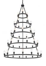  8203456-BK - Saloon - 45 Light - 60 inch - Matte Black - Chain Hung - Chandelier