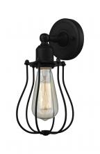  900-1P-BK-CE513-BK - Muselet - 1 Light - 6 inch - Matte Black - Cord hung - Mini Pendant