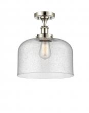  916-1C-PN-G74-L - Bell - 1 Light - 12 inch - Polished Nickel - Semi-Flush Mount