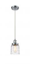  916-1P-PC-G513 - Bell - 1 Light - 5 inch - Polished Chrome - Cord hung - Mini Pendant