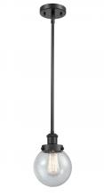 Innovations Lighting 916-1S-BK-G204-6 - Beacon - 1 Light - 6 inch - Matte Black - Mini Pendant