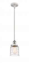  916-1S-WPC-G513 - Bell - 1 Light - 5 inch - White Polished Chrome - Mini Pendant