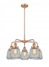  916-5CR-AC-G142 - Chatham - 5 Light - 26 inch - Antique Copper - Chandelier