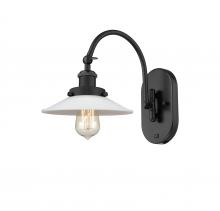  918-1W-BK-G1 - Halophane - 1 Light - 9 inch - Matte Black - Sconce