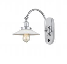  918-1W-PC-G1 - Halophane - 1 Light - 9 inch - Polished Chrome - Sconce