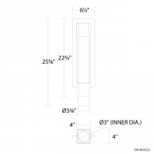  PM-W54523-BZ - Mist Outdoor Post Light