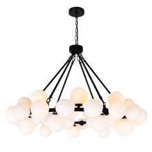  1020P39-45-101 - Arya 45 Light Chandelier With Black Finish