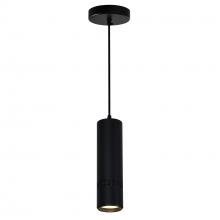  7117P3-1-101-B - Stowe LED Down Mini Pendant With Black & Wood Finish