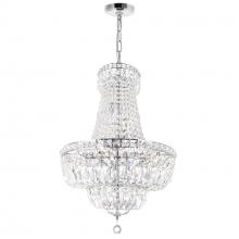  8003P30C - Stefania 17 Light Down Chandelier With Chrome Finish