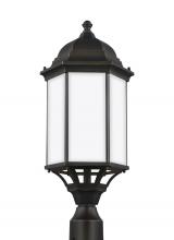  8238751EN3-71 - Sevier traditional 1-light LED outdoor exterior large post lantern in antique bronze finish with sat