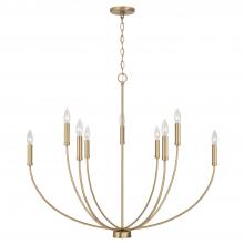  452191AD - 8-Light Chandelier in Aged Brass