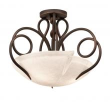  4288PS/FROST - Tribecca 3 Light Semi Flush Mount