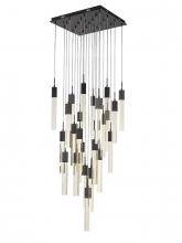  HF1904-25-GL-BK - The Original Glacier Avenue Collection Black 25 Light Pendant Fixture