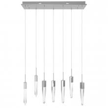  HF1900-7-AP-CH-C - The Original Aspen Collection Chrome 7 Light Pendant Fixture with Clear Crystal