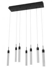  HF1900-7-GL-BK-SNW - The Original Glacier Snow Avenue Collection Black 7 Light Pendant Fixture