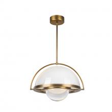  PD20716-VB-UNV - Bowery 14-in Vintage Brass LED Pendant