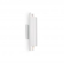  WS41216-WH/SV - Dela 16-in White/Silver LED Wall Sconce