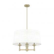  19703 - Hunter Briargrove Modern Brass 4 Light Large Chandelier Ceiling Light Fixture