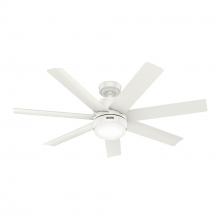  52375 - Hunter 52 inch Brazos ENERGY STAR® Fresh White Damp Rated Ceiling Fan with LED Light Kit