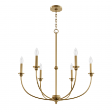  48066 - Hunter Southcrest Luxe Gold 6 Light Large Chandelier Ceiling Light Fixture