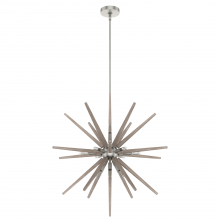  19344 - Hunter Jupiter Star Brushed Nickel 18 Light Extra Large Pendant Ceiling Light Fixture