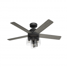  52650 - Hunter 52 inch Lochemeade Matte Black Ceiling Fan with LED Light Kit and Handheld Remote